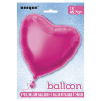 Ballon coeur True Love rose