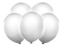 Oversigt: 5 LED balloner hvid 30 cm