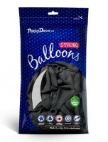 Preview: 100 party star balloons anthracite 23cm