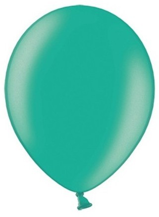 100 Celebration metallic balloons turquoise 23cm