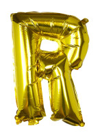 Vorschau: Goldener Buchstabe R Folienballon 40cm