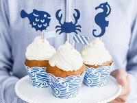 Vorschau: 6 maritime Cupcake Förmchen Ahoi