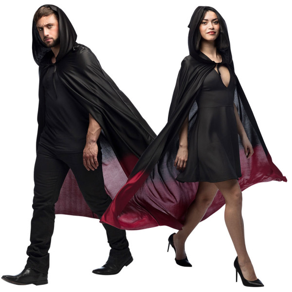 Obscuritas Cape with Hood Black-Red