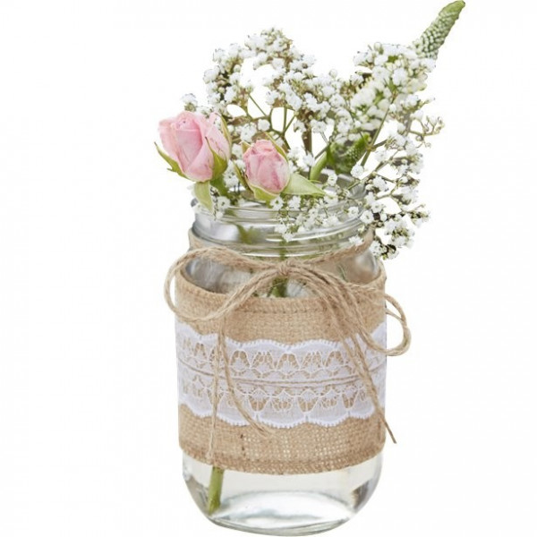 Vase pour mariage champêtre 13cm