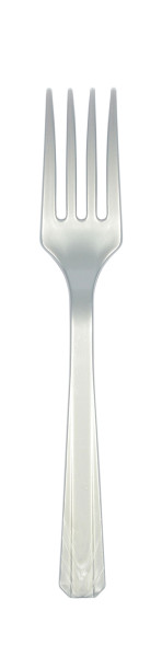 20 plastic forks in silver