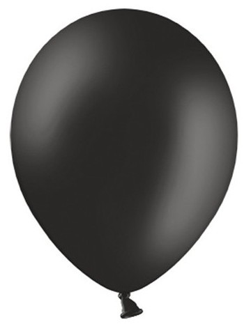 50 Partystar Latex Balloons Black 27cm
