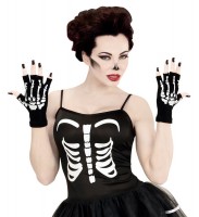 Preview: Skeleton Fingerless Gloves