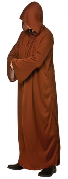 Hábito de monje marrón con capucha