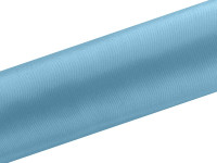 Satin fabric Eloise azure blue 9m x 16cm