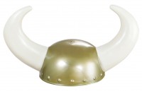 Oversigt: Vikinghjelm med hvide horn