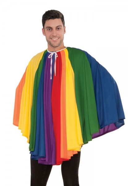 Regnbågsveckad cape unisex