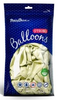 Vorschau: 50 Partystar metallic Ballons creme 30cm