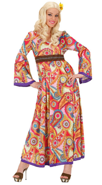 Vestido largo casual de mujer hippie