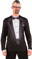 Preview: Black tuxedo shirt for men