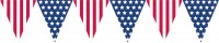 United States Of America Flag Pennant Chain 3.6m