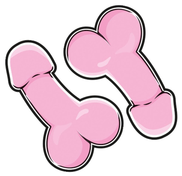 Tube de confettis pénis rose