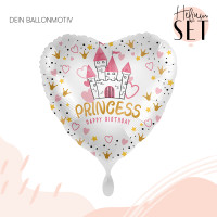 Vorschau: Magical Princess Birthday Ballonbouquet-Set mit Heliumbehälter