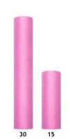 Anteprima: Runner da tavolo in tulle rosa 15cm x 9m