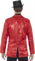 Preview: Red party sequin jacket for men