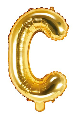 Folieballon C goud 35cm