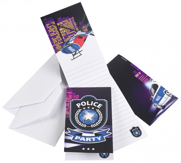 Inbjudningskort för polisfest för yngre poliser