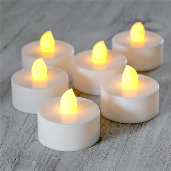 6 bougies chauffe-plat LED 3,8 cm