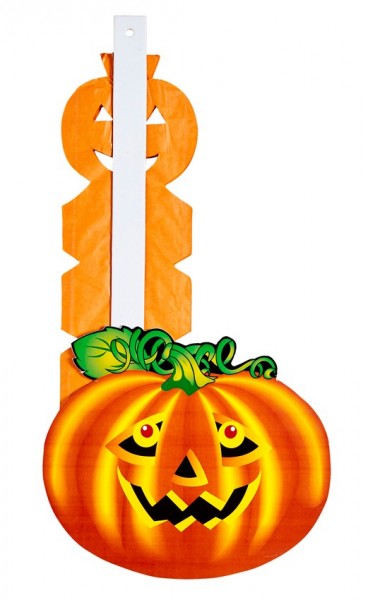 Halloween Papierfächer Kürbis 50cm 2