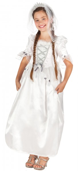 Costume bianco da sposa Bianca per bambini