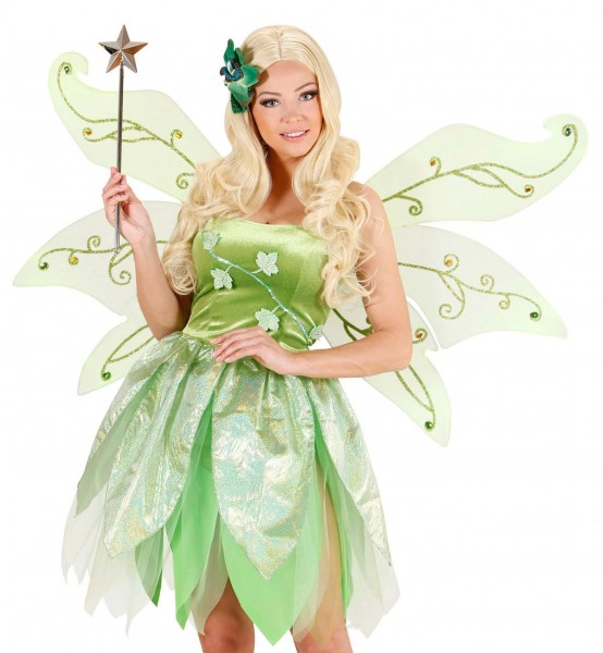 Green XXL fairy wings 106x72cm