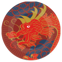 6 Lunar New Year Chunjie paper plates