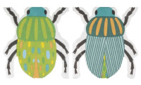 Oversigt: 16 farverige beetle parade servietter