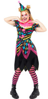 Widok: Kostium damski klauna w neonowym kolorze