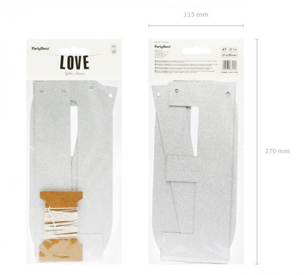 DIY Love Letter garland 55 x 21cm 4
