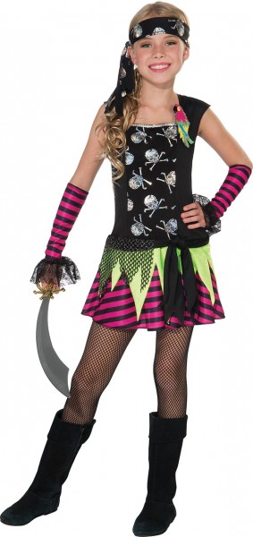 Punk Piratin Kostüm Für Mädchen