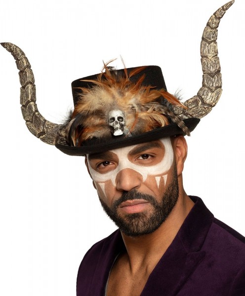 Voodoo top hat with horns