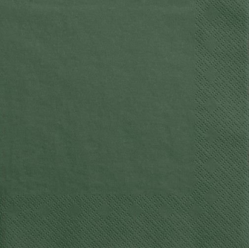 20 serviettes Scarlett vert foncé 33cm