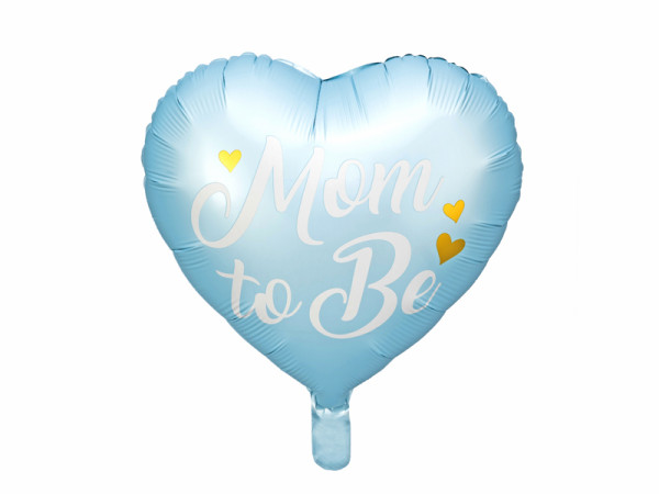 Blue mom to be heart balloon 45cm