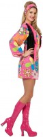 Vista previa: Vestido hippie floral con chaleco esponjoso
