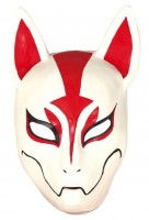 Fuchs Maske rot-weiß