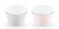 Förhandsgranskning: 6 pastellfärgade silver &amp; rosa cupcake liners