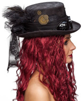Preview: Black rocker fedora hat