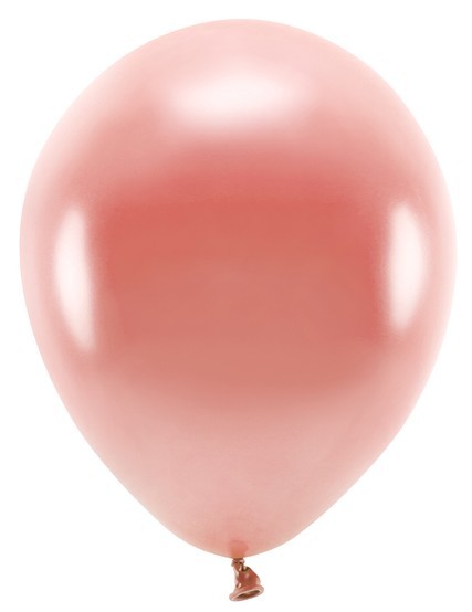 100 ballons éco métalliques or rose