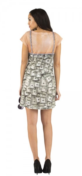 Dollar bills mini dress for women 2