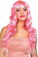 Preview: Pink aqua ladies wig