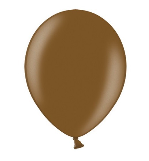 100 globos metalizados marrón 30cm