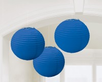 3 lanterne blu 24cm