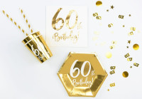 Gyldent 60 års fødselsdag drys dekoration 15g
