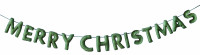 Vorschau: Grüne Merry Christmas Filzgirlande 1,8m