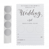 10 Hochzeit Rubbel Einladungskarten