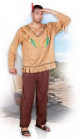 Widok: Kostium indiańskie kolorowe piórko męski